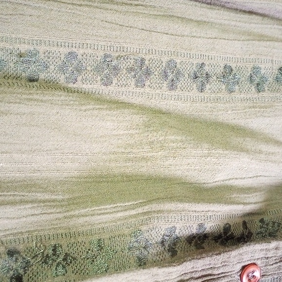 White Stag Olive Green Textured Cotton Shorts Set. Size 22W/24W. Collar - Picture 9 of 9